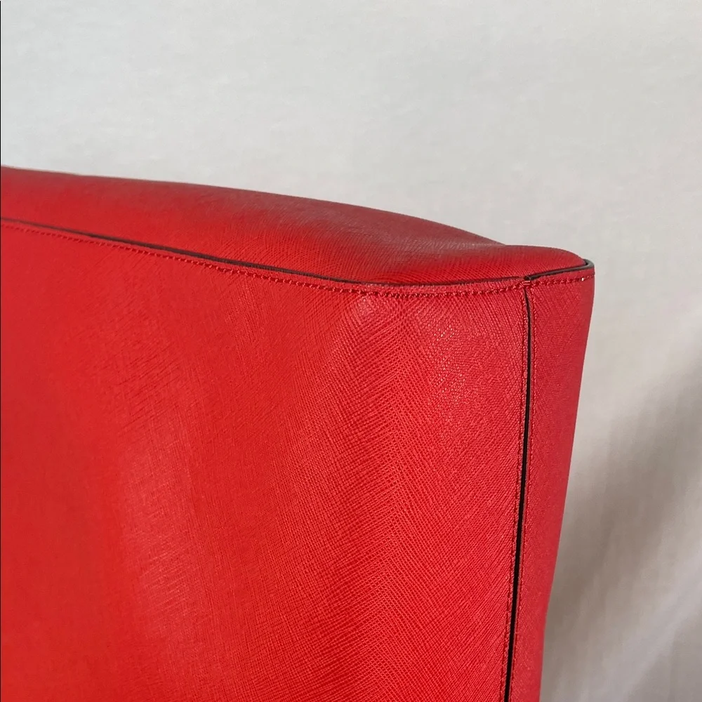 Michael Kors Vibrant cherry Red Tote gold hardware large purse